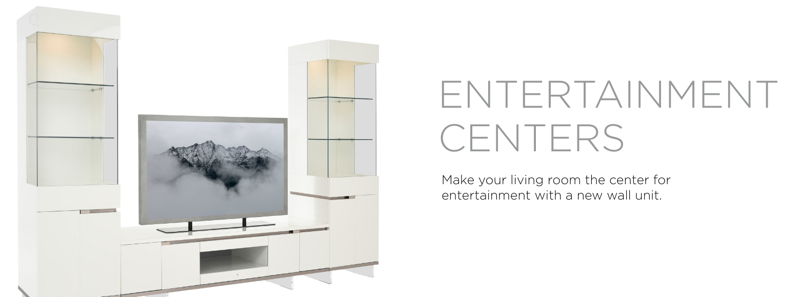 Wall Units. Make your living room the center for entertainment by exploring our attractive selection of wall units below.